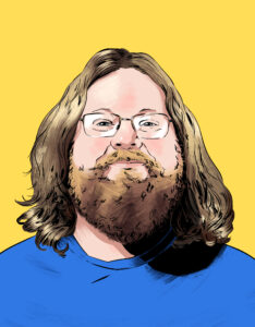 A headshot done by artist Maki Naro of myself.